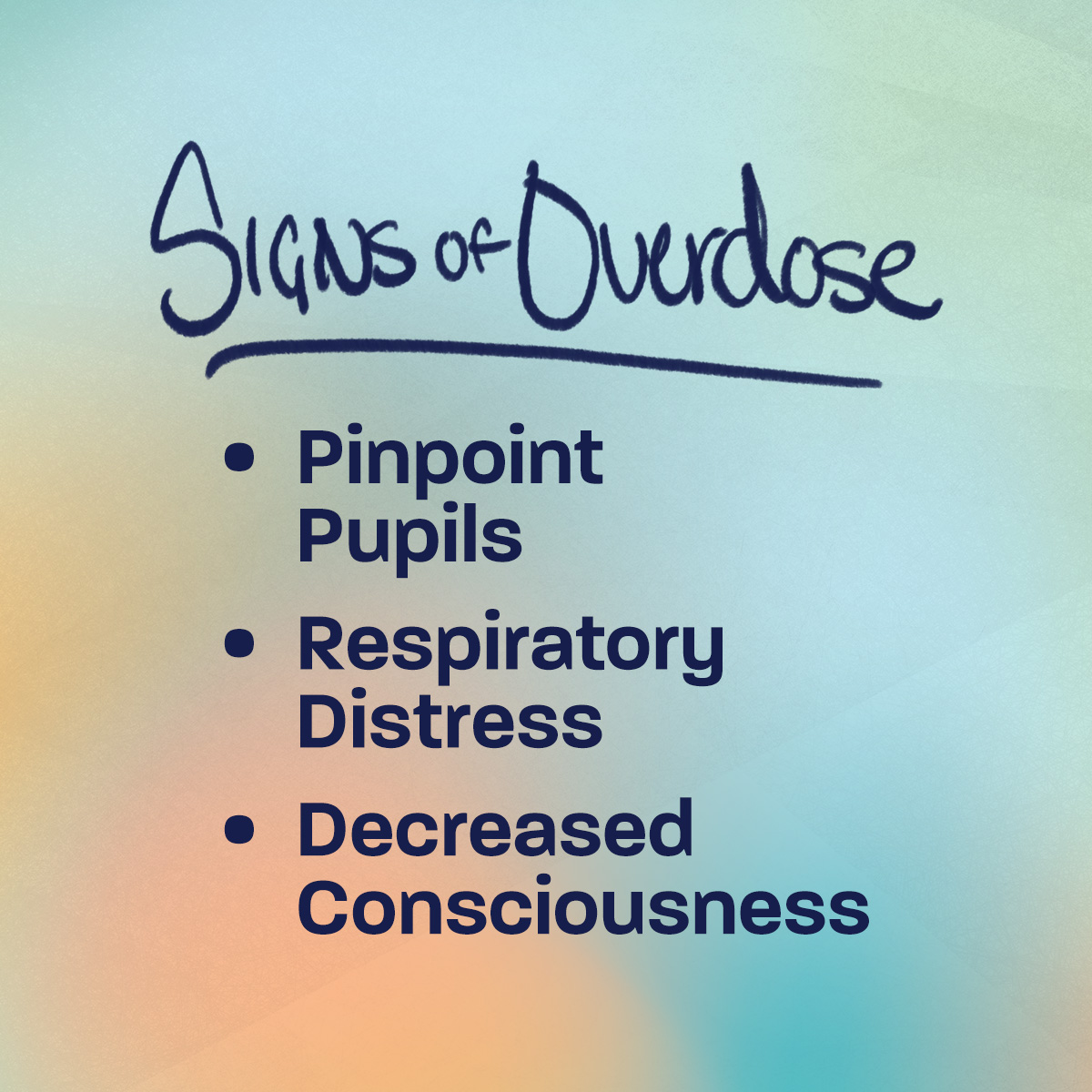 Signs of Overdose